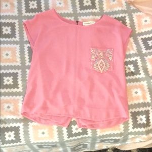 Embroidered pocket blouse